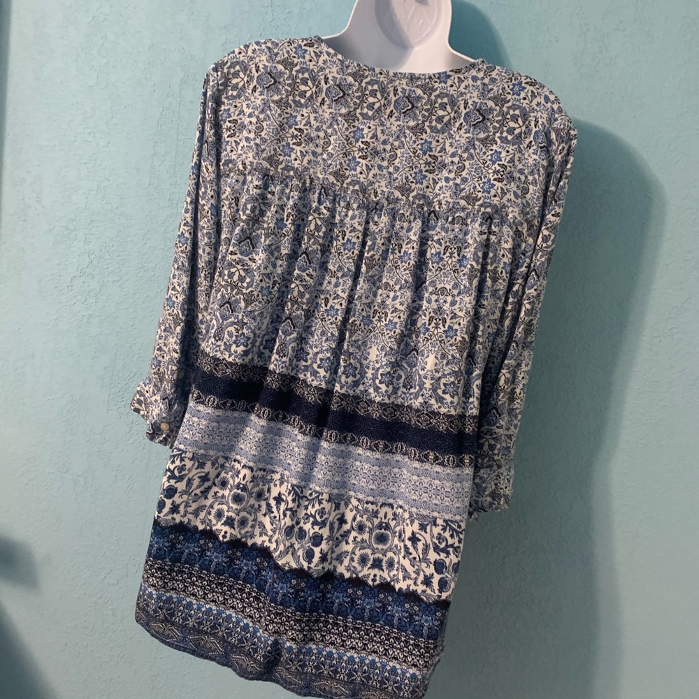 Nine West Blue Blouse - Picture 9 of 10